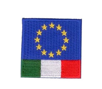 RICAMO BANDIERA EUROPEA + ITALIA