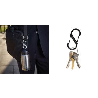 MOSCHETTONE DUAL CARABINER MEDIO NERO