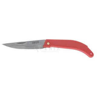 COLTELLO PESCA INOX PLASTICA ROSSO