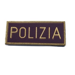 SCRITTA POLIZIA CREMISI PLASTIFICATA