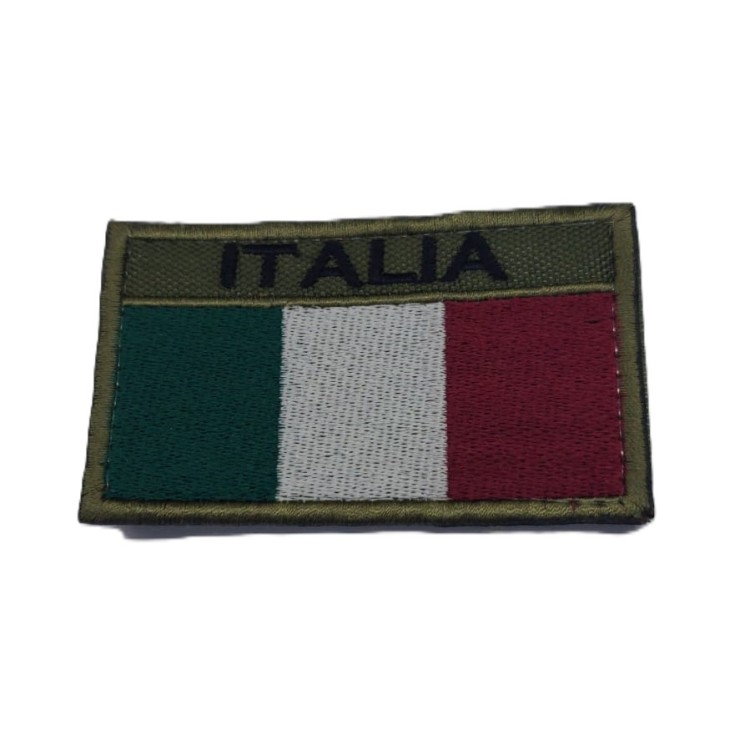 BANDIERINA ITALIA CON VELCRO VERDE B/VISIBILITA'