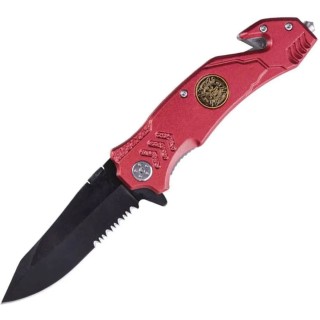 COLTELLO AUTO RESCUE ROSSO FIRE MAN