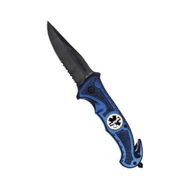COLTELLO AUTO RESCUE BLU