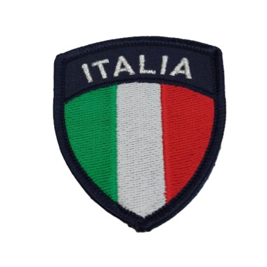 SCUDETTO ITALIA RICAMATO BLU