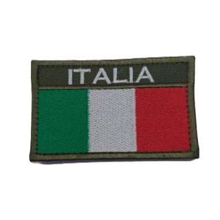 BANDIERINA ITALIA CON VELCRO VERDE