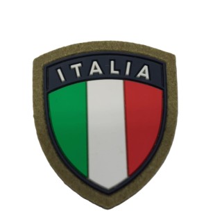 SCUDETTO ITALIA PLASTICA VERDE C/VELCRO