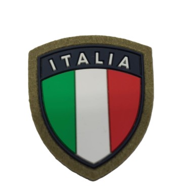 SCUDETTO ITALIA PLASTICA VERDE C/VELCRO
