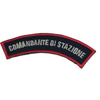 SCRITTA  CARABINIERI COMANDANTE DI STAZIONE RICAMATA