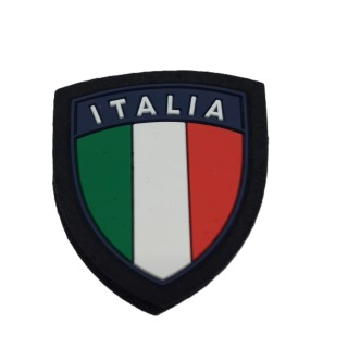 SCUDETTO ITALIA PLASTICA NERO C/VELCRO