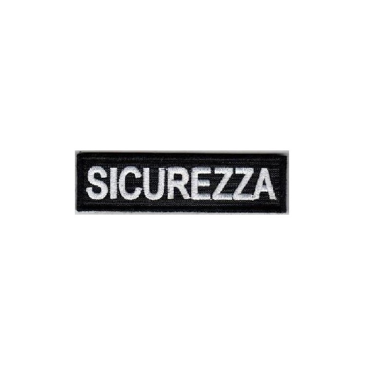 RICAMO SCRITTA SICUREZZA