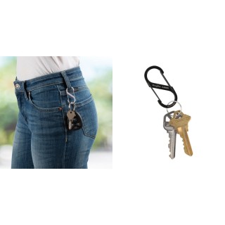 MOSCHETTONE DUAL CARABINER PICCOLO SILVER