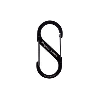 MOSCHETTONE DUAL CARABINER GRANDE NERO