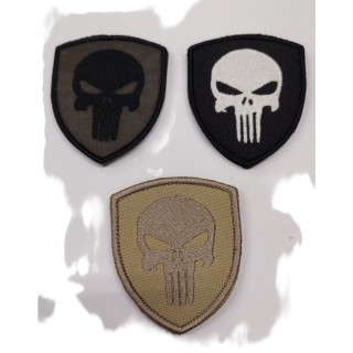 SCUDETTO RICAMATO PUNISHER C/VELCRO COL ASS