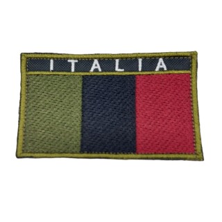 BANDIERINA ITALIA C/VELCRO BASSA VISIBILITA' NERO