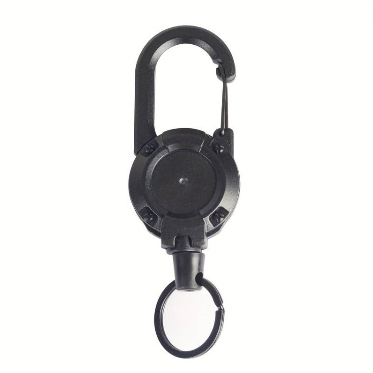 PORTA CHIAVI RETRATTILE NERO