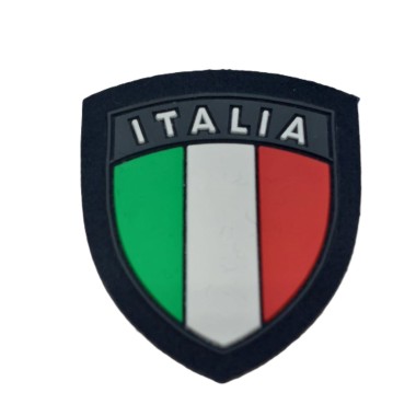 SCUDETTO ITALIA PLASTICA BLU CON VELCRO