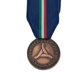 MEDAGLIA PROTEZIONE CIVILE BRONZO C/NASTRO
