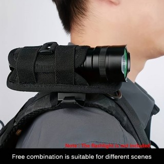 FODERO PER TORCIA IN CORDURA NERA C/CLIP